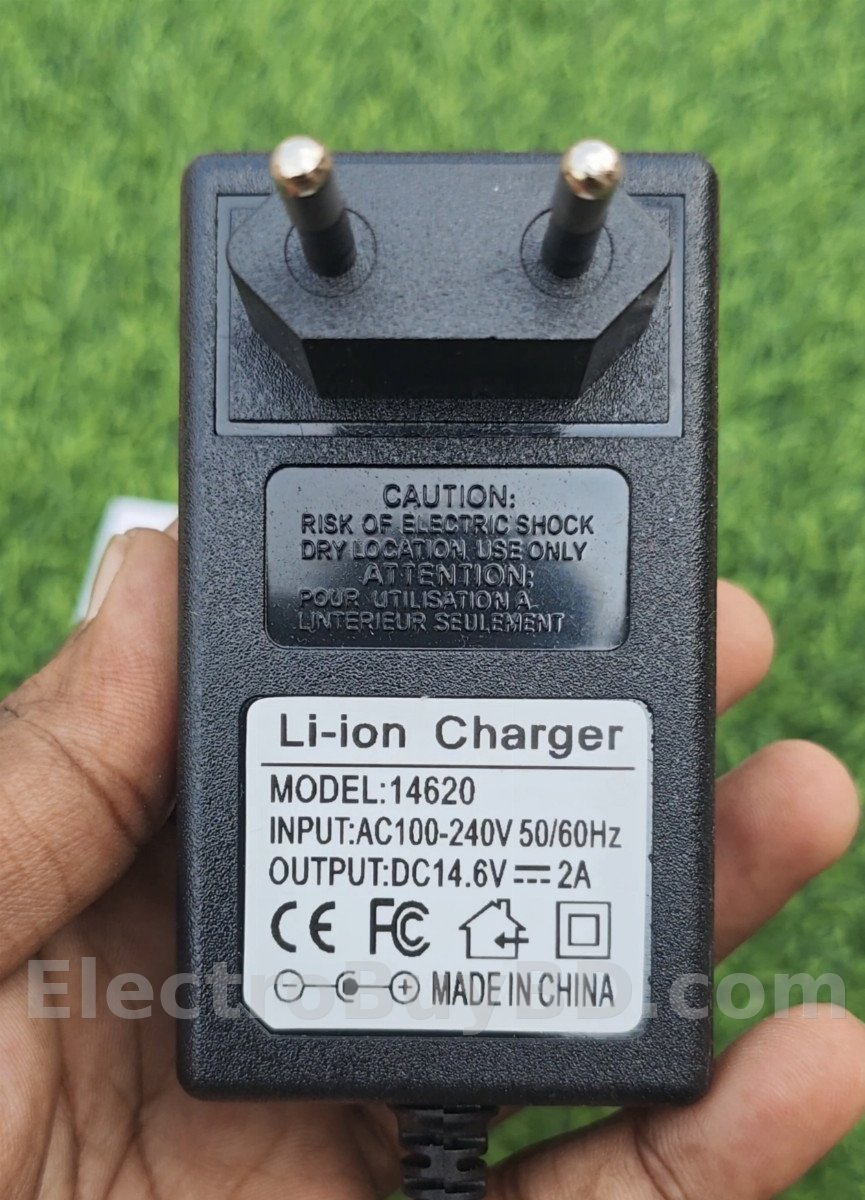 14.6V 2A Li-Ion LiFePO4 Battery Charger DC Power Adapter For 4S 12V Battery Pack. QC