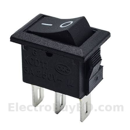 1PCS 3pin Mini DC On Off Switch/Rocker Black